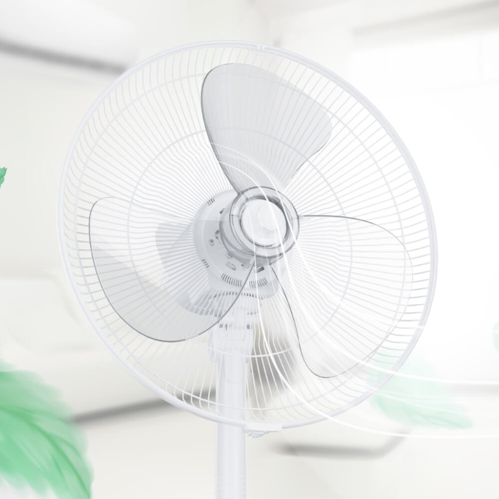 พัดลมตั้งพื้น 16 นิ้ว Midea MFS160M0ADWH  สีขาว